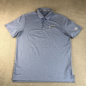 Adidas Shirt Mens Large Blue Dadcore Slit‎ Logo Polo Golf Preppy Classic Sports